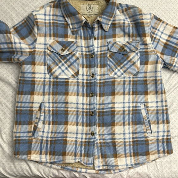 Sage flannel jacket! worn twice! great condition - Picture 1 of 5